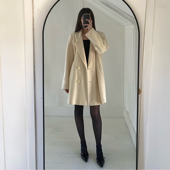 Forecaster of Boston Vintage 80s Wool Double Breasted Coat Size 13/14 - Picture 2 of 13